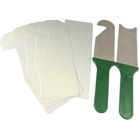 Civil Door Lock Pick Kit, 2 Elongated Stainless Steel Bypass Sheets with 5 Nano Door Latch Opening Tools (1/5)