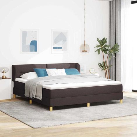 Boxspringbett mit Matratze Dunkelbraun 180 x 200 cm Stoff (1/5)