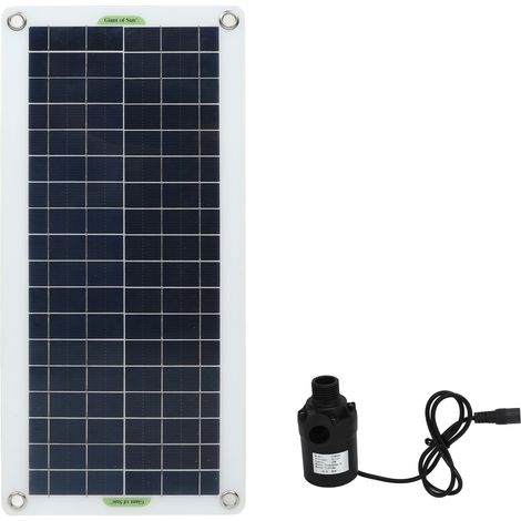Kit de pompe à eau solaire en silicium polycristallin 30W, pompe à eau solaire 800 litres/heure adaptée aux camping-cars, serres et camping. (1/5)