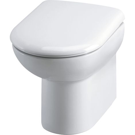 Newborough D-Shape Back To Wall Toilet Pan   - 400mm x 375mm x 535mm (1/4)