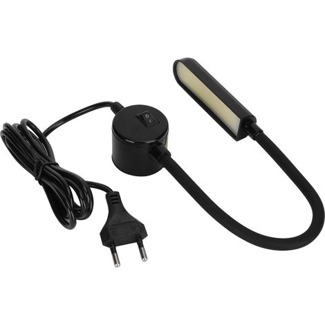 6-W-COB-LED-Nähmaschinenleuchte, Magnetfuß, Netzteil (85–265 V, AC/DC), EU-Stecker, leistungsstarke Beleuchtung (1/5)