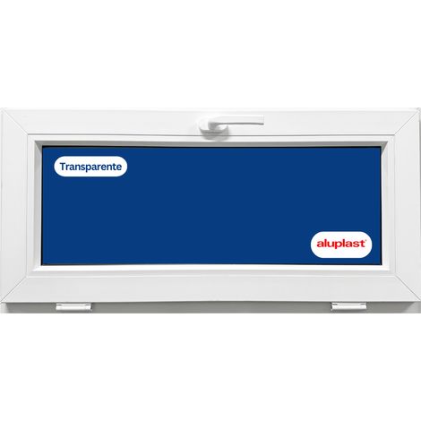 Ventana PVC Reforzado 1000x500 Blanca Oscilante Transparente (1/5)