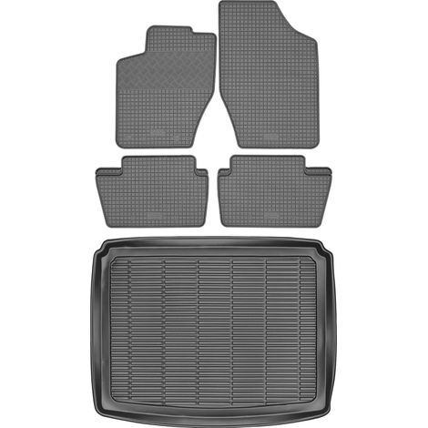 Juego de alfombrillas de goma para Peugeot 307 Hatchback (2001-2011) + alfombrilla para el maletero. (1/5)