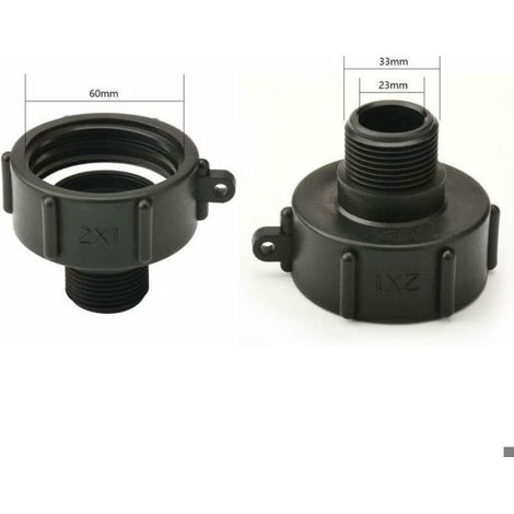 Adaptateur De Reservoir IBC - Raccord Robinet Tuyau Plastique S60X6 - Pour Conteneurs IBC Standard Europeens Et Britanniques - 1 Piece (1/5)