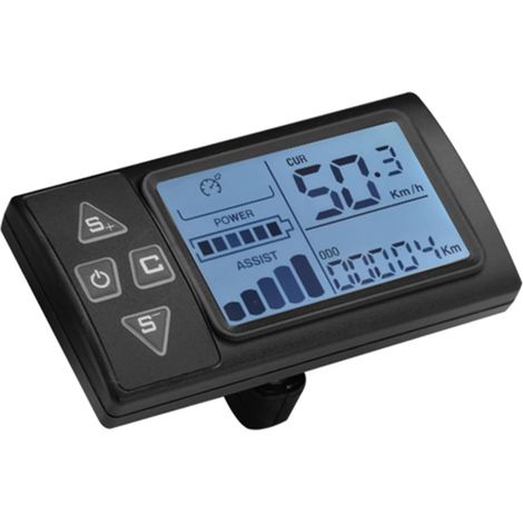 S861 Écran LCD pour vélo électrique avec connecteur SM Contrôleur de vélo électrique 24 V/36 V/48 V multifonction pour vélos électriques Modification de vélo (1/5)