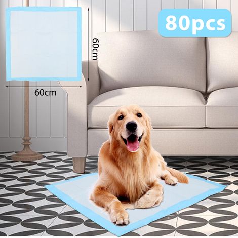 Wolketon 80 tappetini igienici per cani 60x60 cm, traversine usa e getta assorbenti