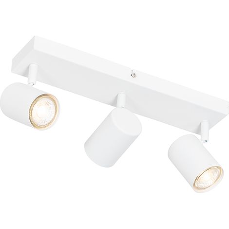 Modern Ceiling Lamp White 3-Lights Adjustable Rectangular - Jeana (1/5)
