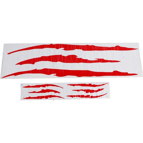 de 2 autocollants universels rouges pour capot de voiture