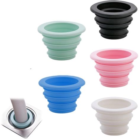 Sollbry Lot de 5 Joint d'Étanchéité pour Tuyau de Vidange, Clapets Anti-Retour Anti-Odeurs Universels pour Machine à Laver, Anti-Fuite, Installation Facile (1/5)