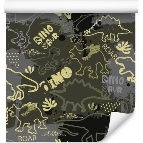 Papier peint féerique dinosaures et animaux pour salon et chambre 50x1000 cm (1/5)