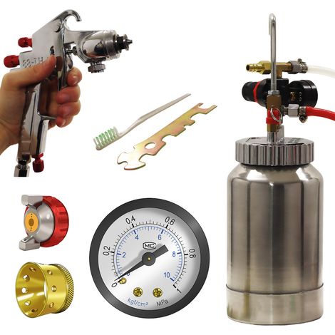 Bituxx Druckluft Farbsprüher 2L Lackierpistole Spritzpistole Lackpistole Spray Farbpistole Lackiermaschine