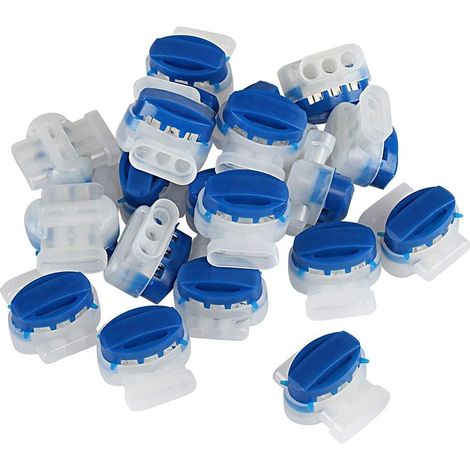 Lot de 20 raccords de câbles étanches en plastique pour tondeuse à gazon et éclairage extérieur – Connexions sécurisées contre l’humidité–DELKEVIC