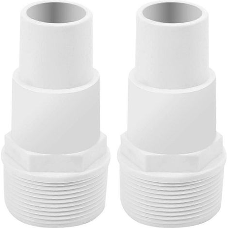 Deux adaptateurs pour tuyau de piscine, raccords de 1,25 pouce à 1,5 pouce, adaptés aux accessoires de piscine et... (1/5)