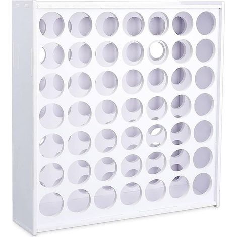 Étagère de rangement robuste pour peinture - Organisateur de bouteilles blanc - 49/63 trous - Support pour rangement soigné et artisanal (1/5)