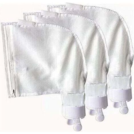 Sacs filtrants en nylon maille pour nettoyeurs piscine Polaris 280/480 – Lot de 3 pièces avec fermeture éclair, installation rapide – Modèles K13/K16 (1/5)