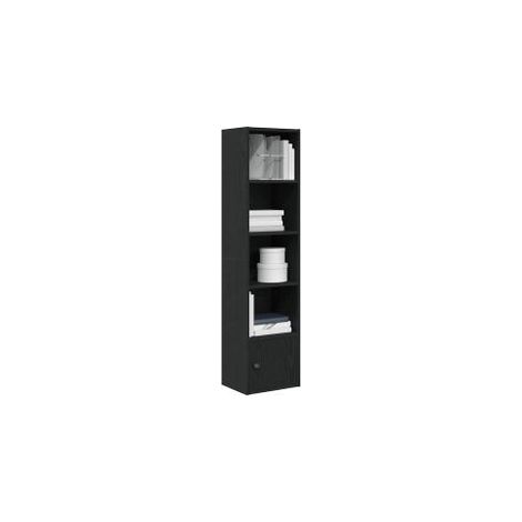 Bibliothèque chêne noir 31x24x127 bois d'ingénierie (1/5)