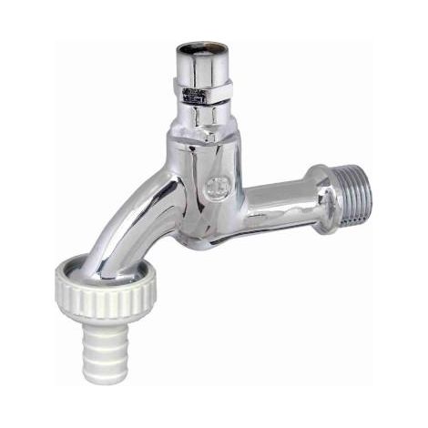 Schlösser Armaturen AUSLAUFVENTIL MIT SCHLAUCHVER. STECKSCHL.-OT, 1", POLIERT CHROM