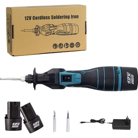 Fer à souder, température réglable, chauffage rapide, avec 2batterie (1/2)
