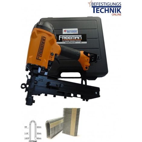 Freeman Druckluft Zaunklammergerät FM315 PFS9 22-40mm für Zaunklammern Tjep KL-89.2 G2"-"EN14945.1