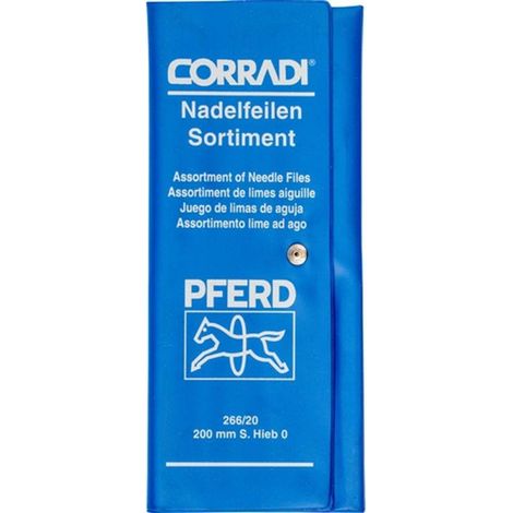 PFERD TOOLS Präzisions-Nadelfeilen-Set 12-tlg. in Rolltasche 200mm Schweizer Hieb 0, grob (1/4)