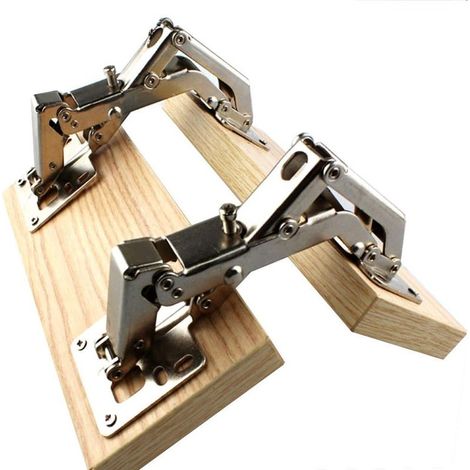 Lot de 2 charnières invisibles sans cadre pour armoire hydraulique, installation réglable fermeture douce, couverture complète (1/5)