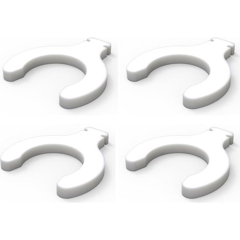 Lot de 4 clips pour radiateur plat - Compatible avec ZK00940001 - Support de radiateur pour fixation de cache-radiateur, console de radiateur et revêtement (1/3)