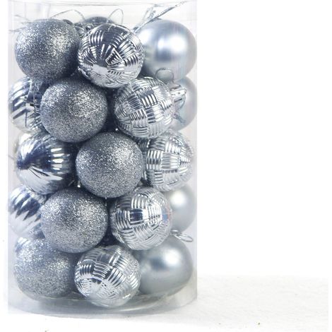 Bola Navideña - Decoración para Árbol de Navidad - Plástico Duradero - Colorido - Pack de 34 Unidades (1/3)