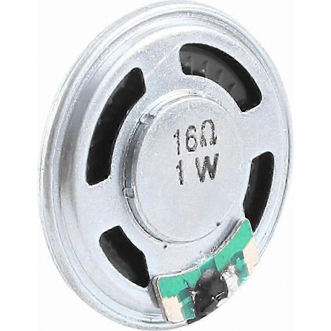Haut-parleur à aimant intégré, boîtier en aluminium, diamètre de 36 mm, impédance de 16 ohms, capacité de puissance admissible de 1 watt. (1/5)