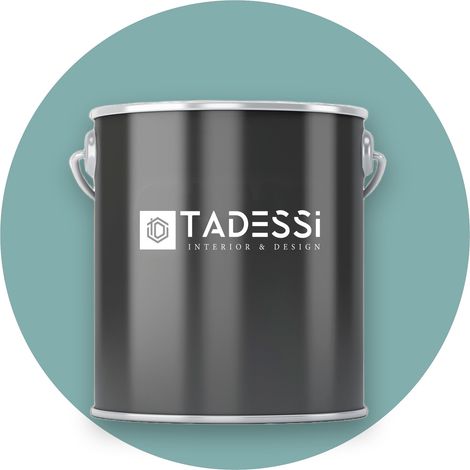 TADESSI Wandfarbe Blau - Grünblau - abwaschbare Innenfarbe matt - Dispersionsfarbe - Geruchsarm und Lösemittelfrei