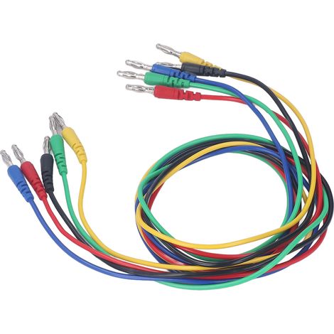 Kit de Fils de Test Magnétiques Souples 5 Couleurs 4mm Prise Banane Câbles de Mesure avec Connecteur Aimanté Lot de Test (1/5)