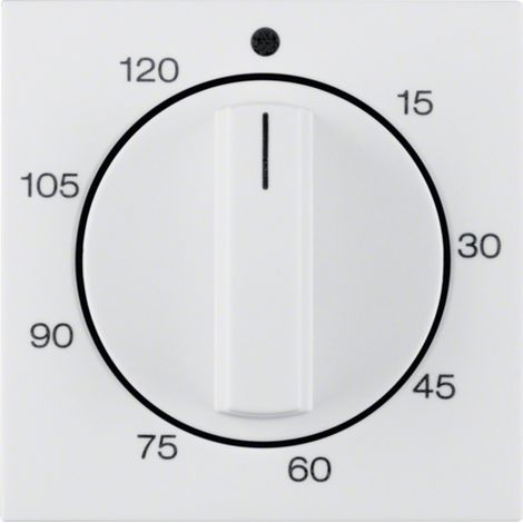Berker S1 B3 B7  Tapa temporizador con mando rotativo 120min brillo blanco polar 16338989