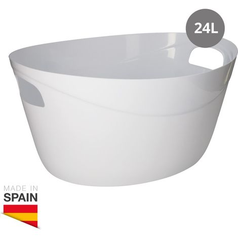 Cesto multiusos ovalado 24L Blanco (1/5)