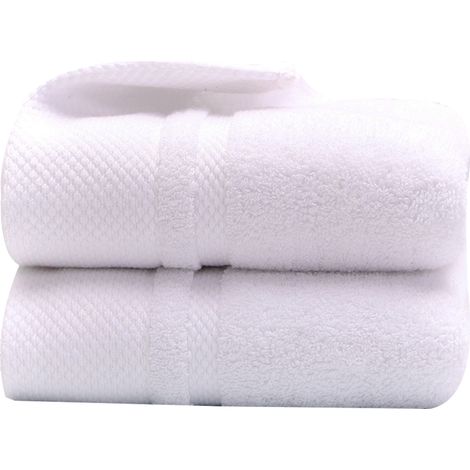 2 serviettes mains coton, 33,8 x 75 cm, ultra absorbantes, douces pour la peau, pour salle de bain, sport et plein air (1/5)