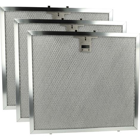 vhbw 3x Filter Metallfettfilter kompatibel mit Miele DA424EXT (2004 - 2006), DA 424 V Dunstabzugshaube - 28,4 x 31,5 x 0,9 cm, Edelstahl