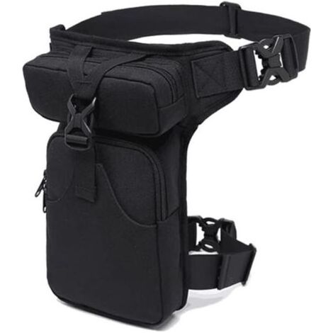 Sac Jambe Homme en Toile Sac à Outils Tactique électrotechnique Porte-Outil Sacoche Cuisse Sac Ceinture Banana pour Bricolage électricien Plombier Menuisier Vélo Moto Sport (1/4)