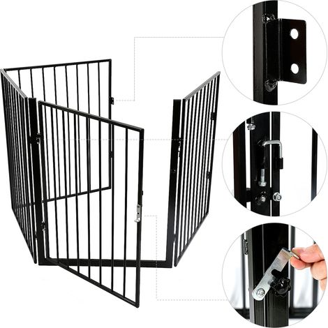 SiFree®Grille de Cheminée Blanc pour Enfants , Animaux de Compagnie 240cm Barrière de Sécurité (1/3)