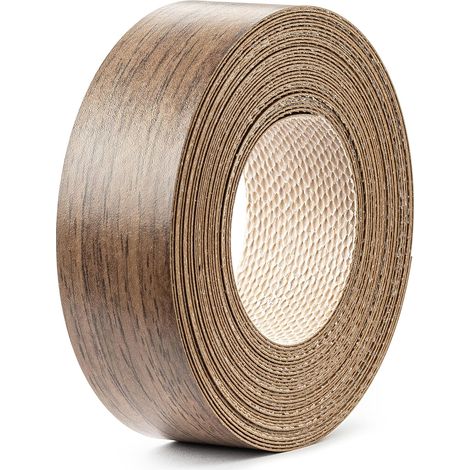 Bande de chant 21mm x 5m en mélaminé thermocollant épaisseur 0,5mm facile à appliquer Bricolage Ruban Panneau Plan de travail Bois, chêne rustique