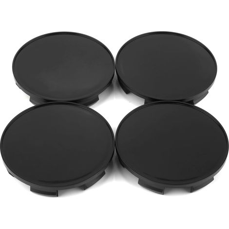Lot de 4 Cache-moyeux Ø: Front 70mm (2.8") / Back 64mm (2.5") Noirs (1/5)