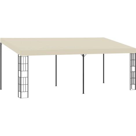 Wand-Pavillon 3x6 m Creme Stoff