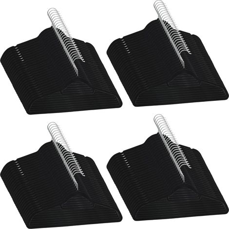Cintres antidérapants 100 pcs Noir Velours CFW764628 (1/5)