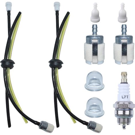 Conduite de Carburant Kit pour Echo SRM, Kit 2 Conduites de Carburant avec Filtre, Universel Filtre à Essence kit pour Coupe-Herbe (1/5)
