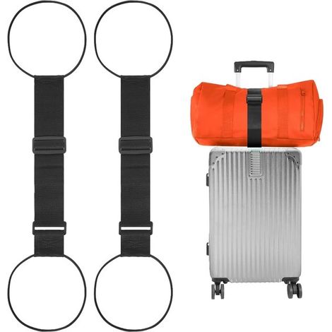 Gepäckgurte – Gepäckgurt-Set – Sicherer Transport – Verstellbare Länge – 2er-Pack – Schwarz (1/5)