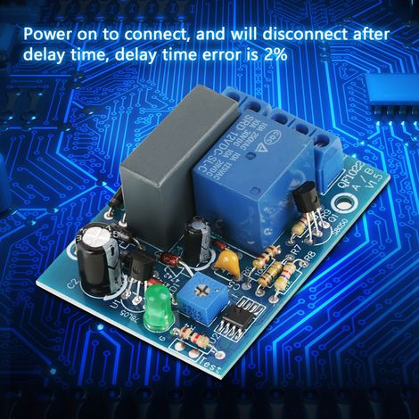 220VAC Einstellbarer Timer-Verzögerungsschalter mit Abschaltverzögerung, Zeitrelaismodul, Last (0100 Min) (1/5)