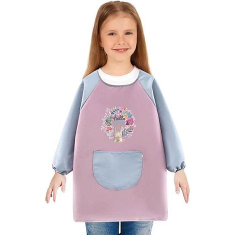 Tablier de peinture - Non spécifié - Enfant 8-10 ans - Lavable - Imperméable - Rose rose TABLIER DE CUISINE (1/5)
