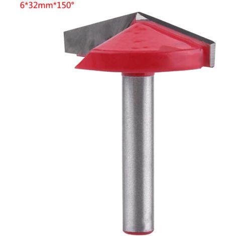Wolframstahl-V-Nutfräser für CNC-Fräse, V-Nut-Schneidwerkzeug, 6 mm Schaft (632 mm 150°)