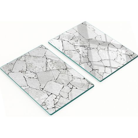 Tavole decorative in vetro effetto muro di pietra per servire snack, 2x40x52 cm (1/5)
