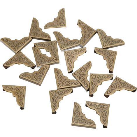 Lot de 100 protections d'angle métalliques de haute qualité, style rétro, très résistantes et polyvalentes. (1/5)