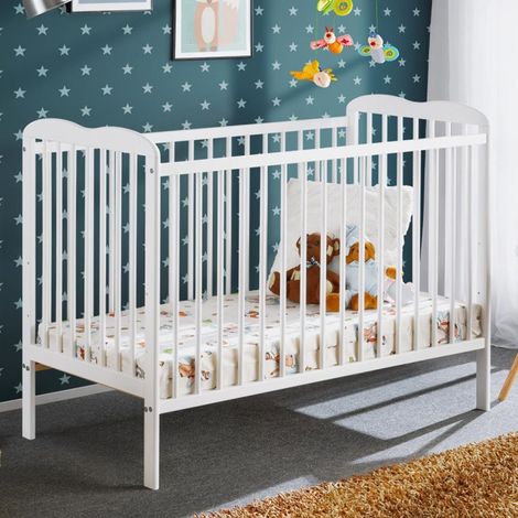 Lit Bébé "Ala" 60x120cm Blanc Mat (1/5)