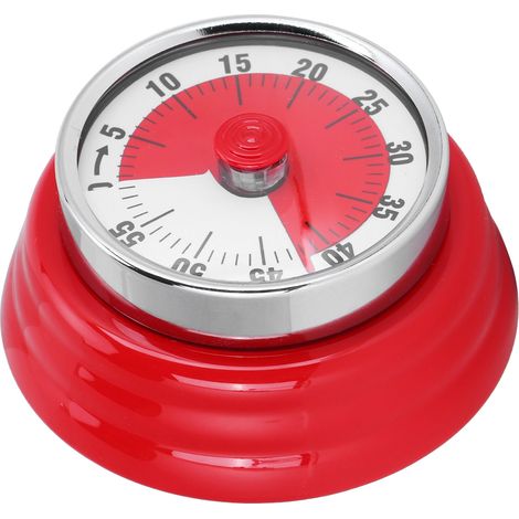 Manueller mechanischer magnetischer Küchentimer mit Alarm für Zeitmanagement – Roter Countdown (1/5)