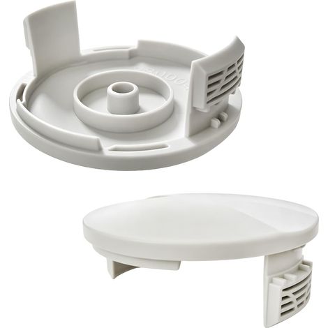 Lot de 2 Cache Bobines pour RAC122 RLT4027 RLT4125 RLT5027 RLT6130 Accessoire Coupe Bordures pour RLT5127 RLT6030, Couvercle Bobine de Remplacement pour Débroussailleuse (1/5)